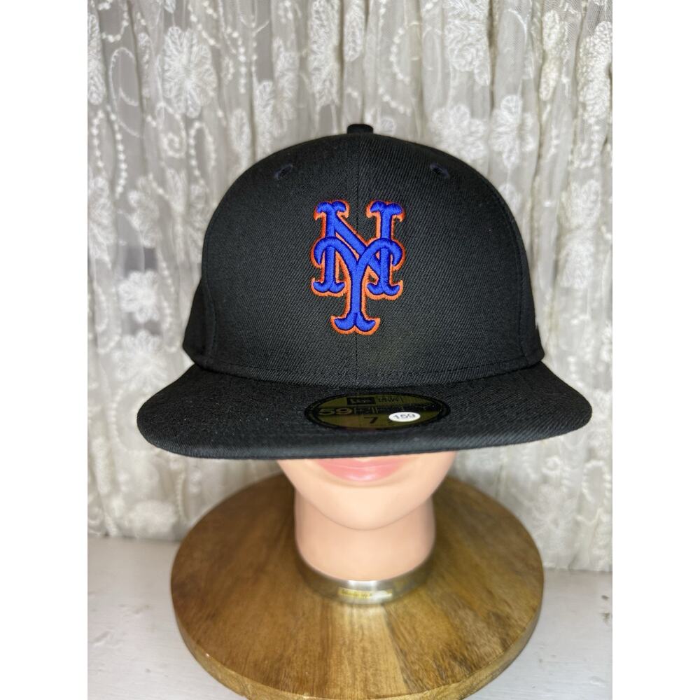 Men's New Era Black New York Mets Authentic Collection Alternate On-Field 7 1/2